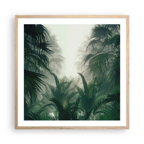 Poster in einem Rahmen aus heller Eiche - Tropisches Geheimnis - 60x60 cm