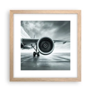 Poster in einem Rahmen aus heller Eiche - Die Macht ist da! - 30x30 cm