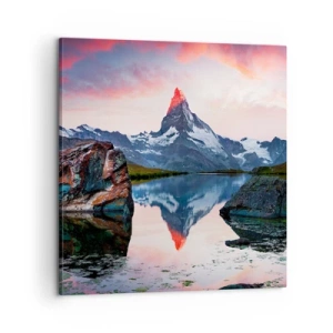 Bild auf Leinwand - Leinwandbild - Das Herz der Berge ist heiß - 60x60 cm