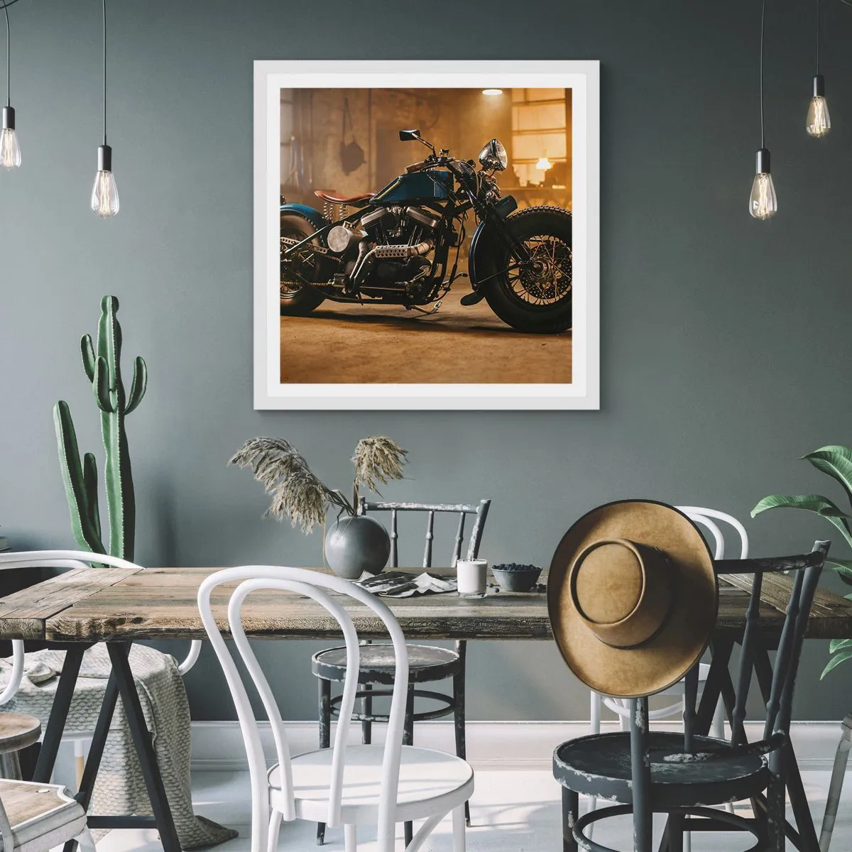 Poster in einem weißen Rahmen - Ich kann alles - 50x50 cm
