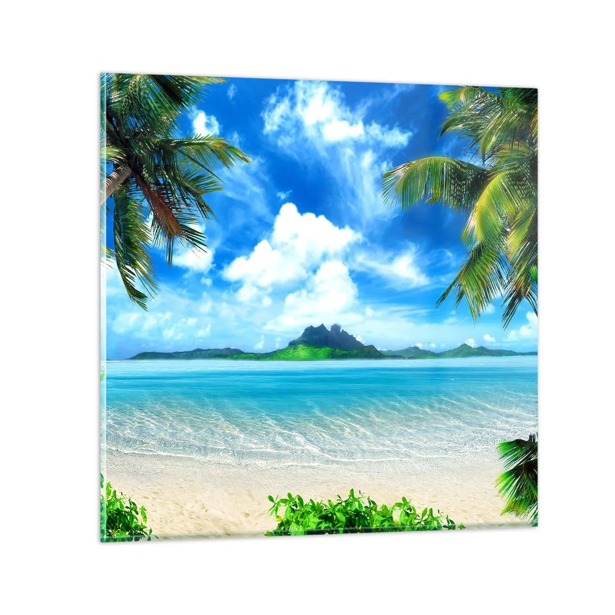 Glasbild - Bild auf glas - Das Azurblau der Tropen - 60x60 cm