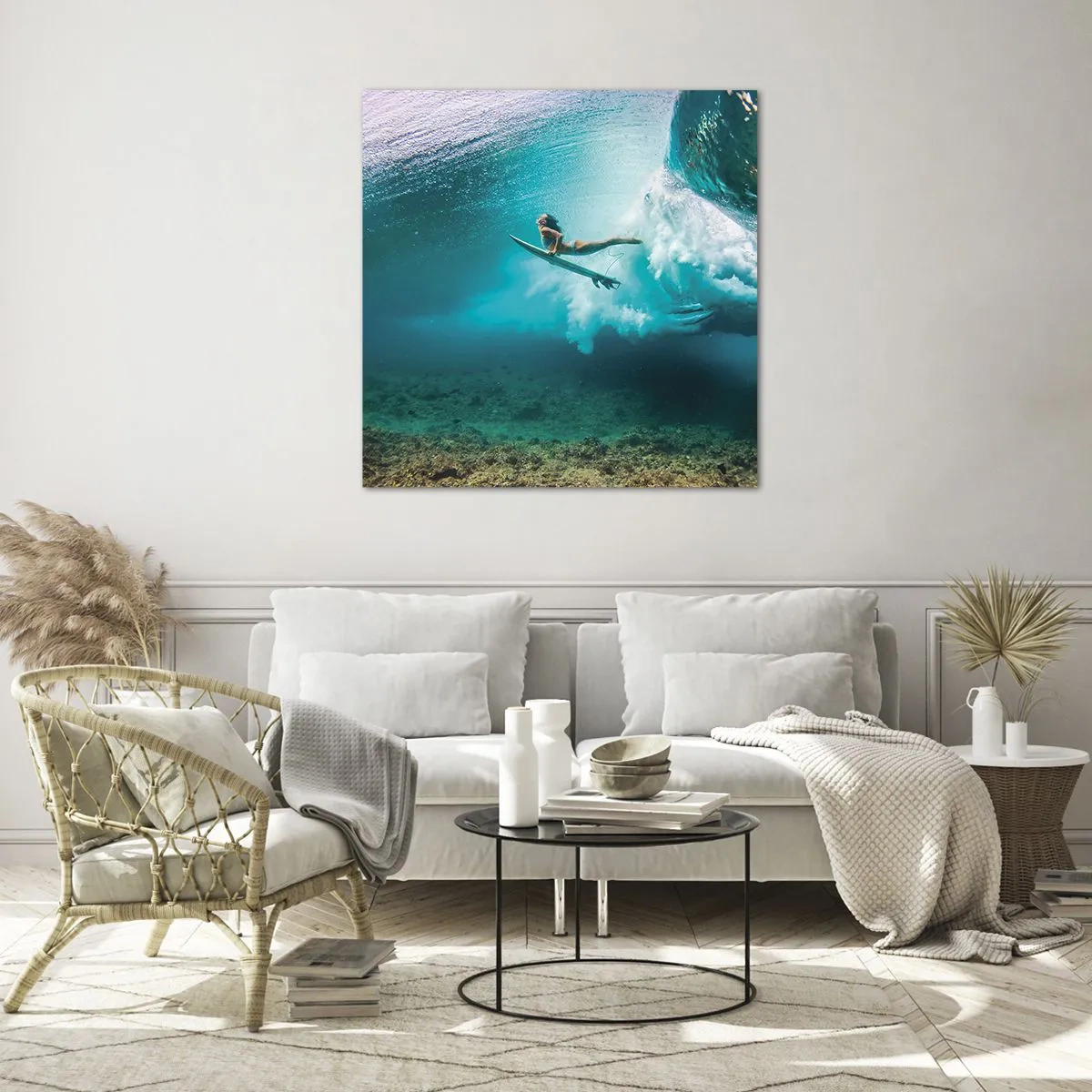 Glasbild - Bild auf glas - Unterwasserwelt - 60x60 cm