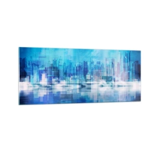 Glasbild - Bild auf glas - In Blau ertrunken - 100x40 cm