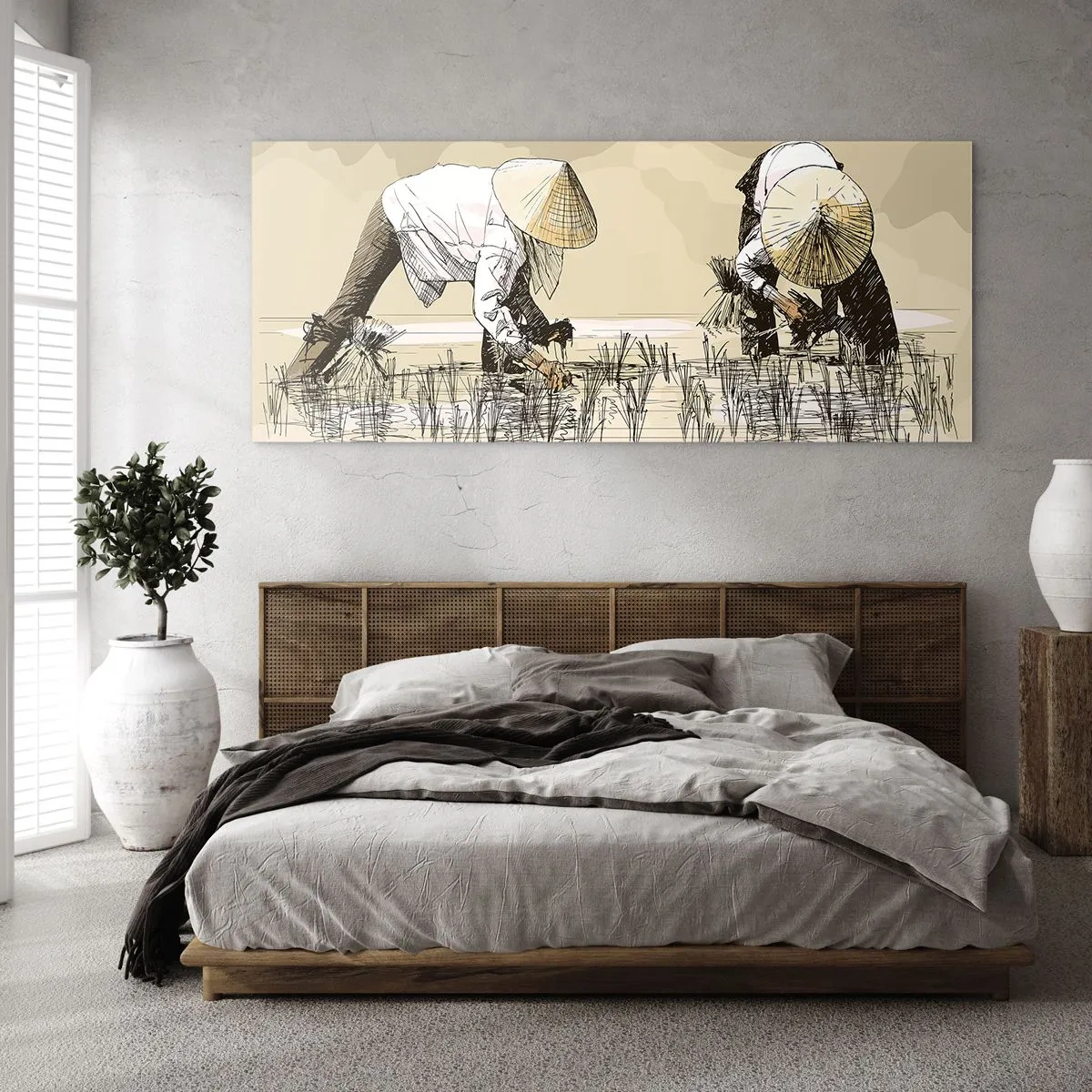 Glasbild - Bild auf glas - Erfolgreiche Ernte - 100x40 cm