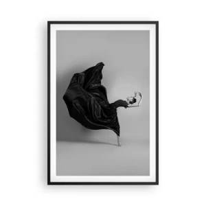 Poster in einem schwarzem Rahmen - Beflügelt durch die Musik - 61x91 cm