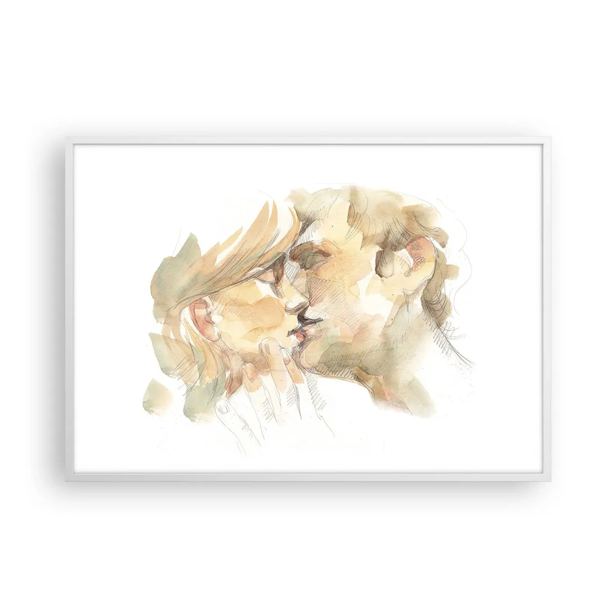 Poster in einem weißen Rahmen - Hälfte gefunden? - 100x70 cm