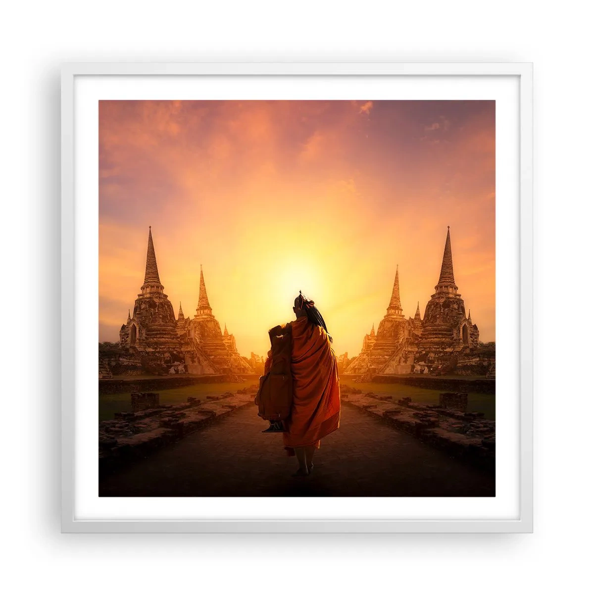 Poster in einem weißen Rahmen - In Frieden für die Ewigkeit - 60x60 cm