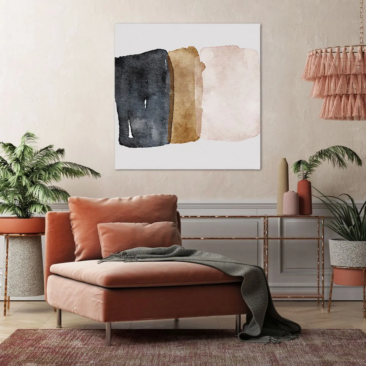 Bild auf Leinwand - Leinwandbild - Die Komposition der Farben der Erde - 30x30 cm