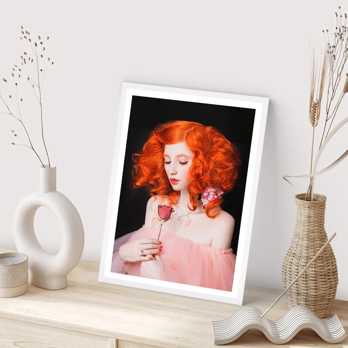 Poster in einem weißen Rahmen - Im barocken Stil - 30x40 cm