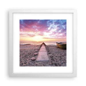 Poster in einem weißen Rahmen - Ein Moment tiefer Erfahrung - 30x30 cm