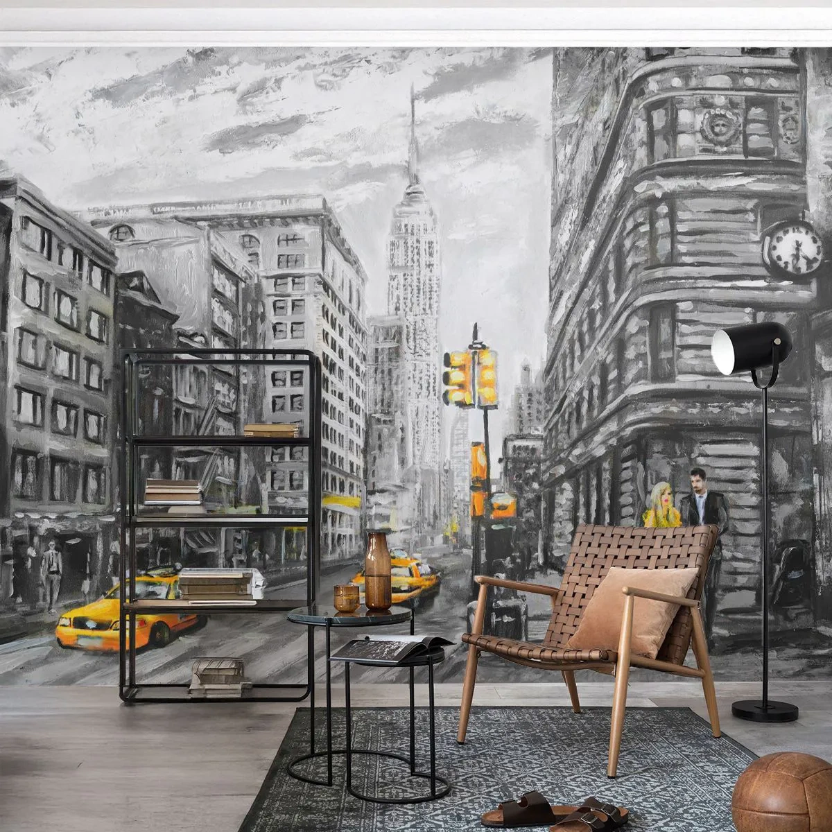 Fototapete Premium Sand - Eine New Yorker Geschichte - Stadt, New York, Die Architektur - 100x70 cm