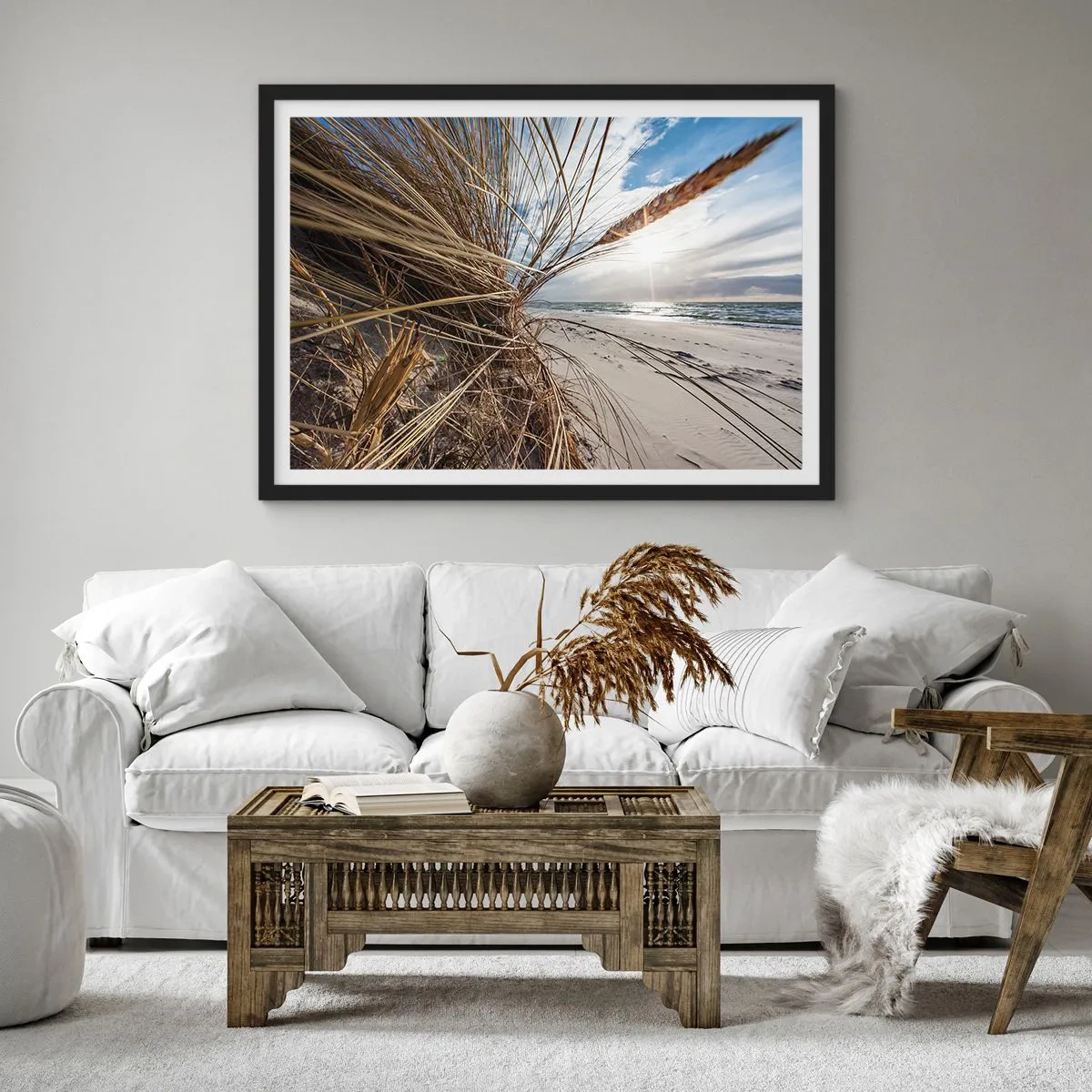Poster in einem schwarzem Rahmen - Ein Treffen der Elemente der Natur - 40x30 cm