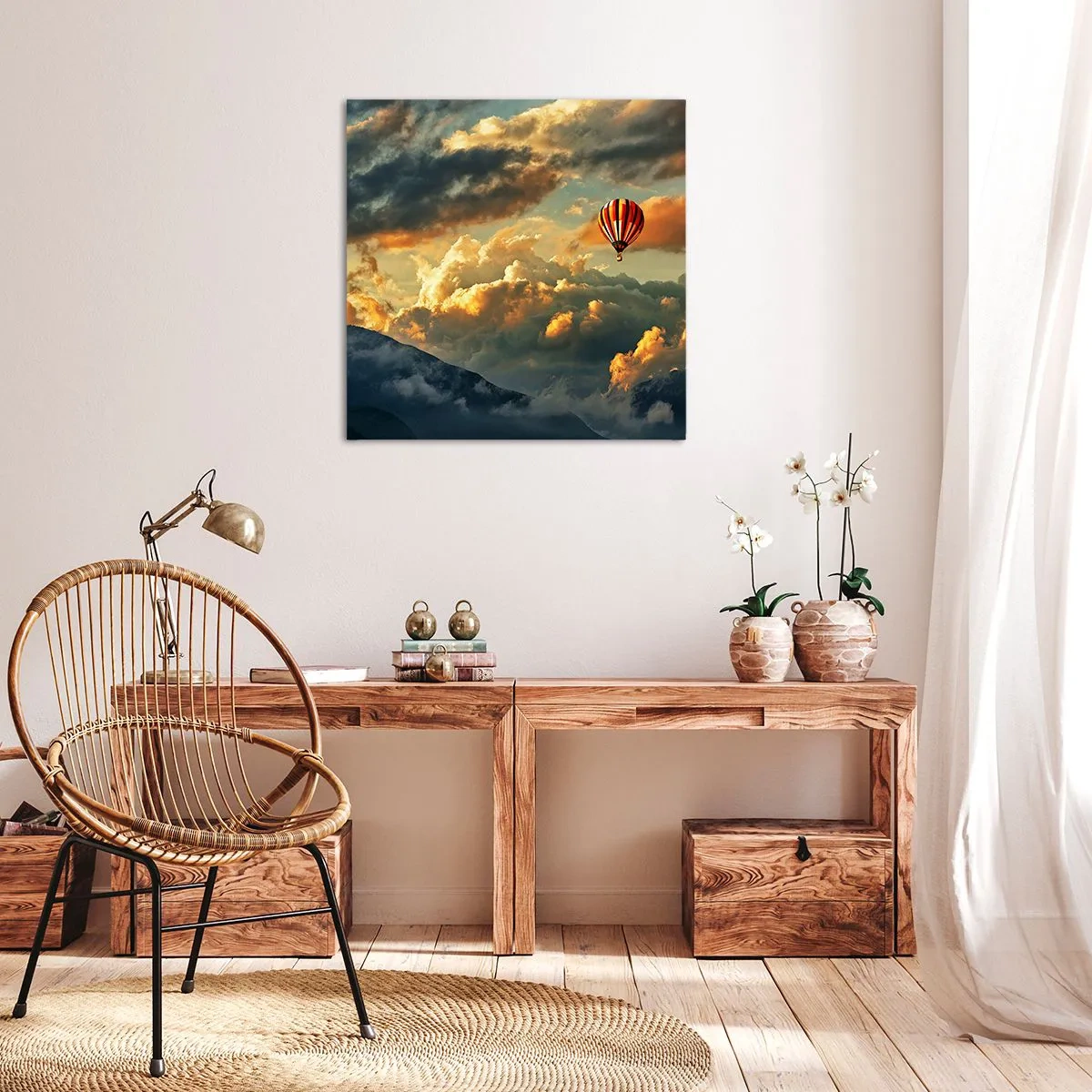 Bild auf Leinwand - Leinwandbild - Ich fliege, weil ich es will - 30x30 cm