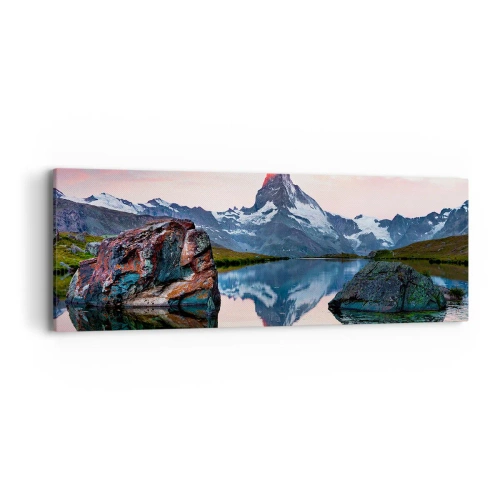 Bild auf Leinwand - Leinwandbild - Das Herz der Berge ist heiß - 90x30 cm