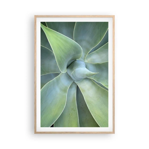 Poster in einem Rahmen aus heller Eiche - Geburt des Grüns - 61x91 cm