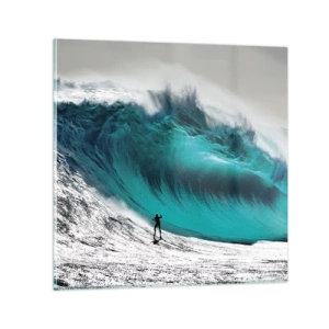 Glasbild - Bild auf glas - Herausforderung angenommen - 70x70 cm