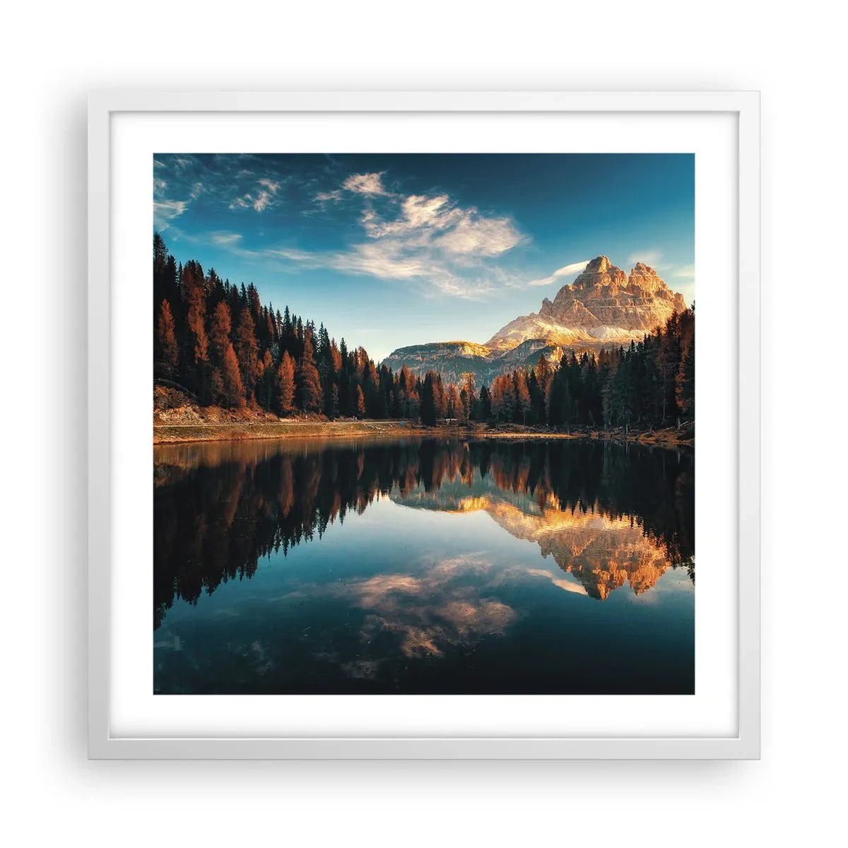 Poster in einem weißen Rahmen - Doppelte Landschaft - 50x50 cm