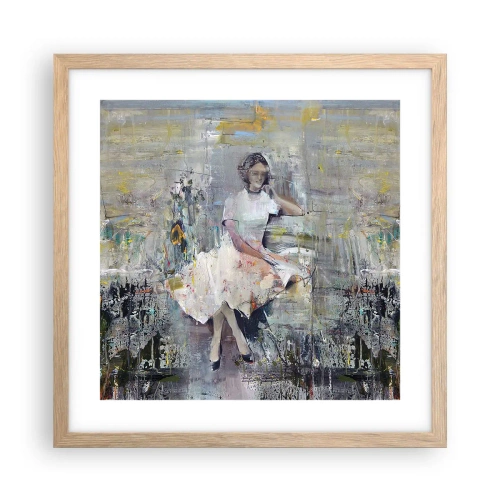 Poster in einem Rahmen aus heller Eiche - Klassisch und modern - 40x40 cm