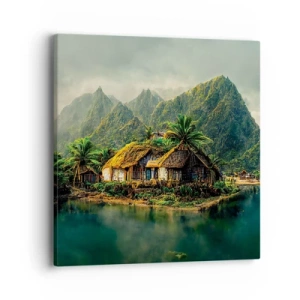 Bild auf Leinwand - Leinwandbild - Tropisches Paradies - 40x40 cm
