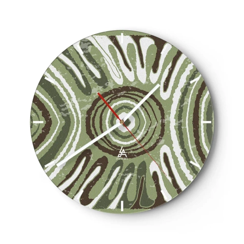 Wanduhr - Glasuhr - Explosion von Emotionen - 40x40 cm