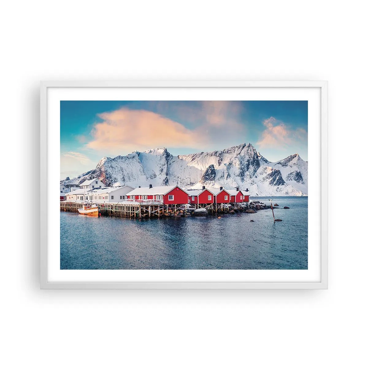 Poster in einem weißen Rahmen - Nördlicher Rückzug - 70x50 cm