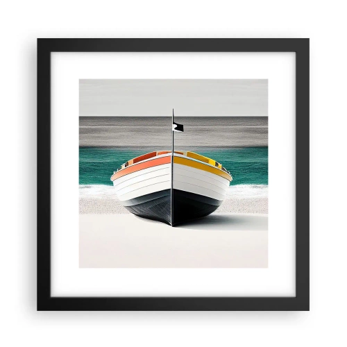 Poster in einem schwarzem Rahmen - An seinem Platz - 30x30 cm