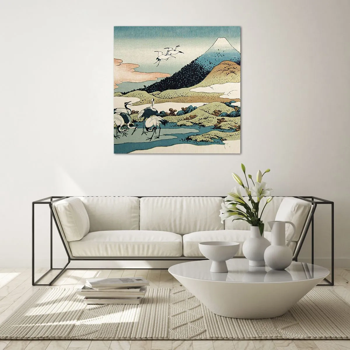 Glasbild - Bild auf glas - Im japanischen Geist - 70x70 cm