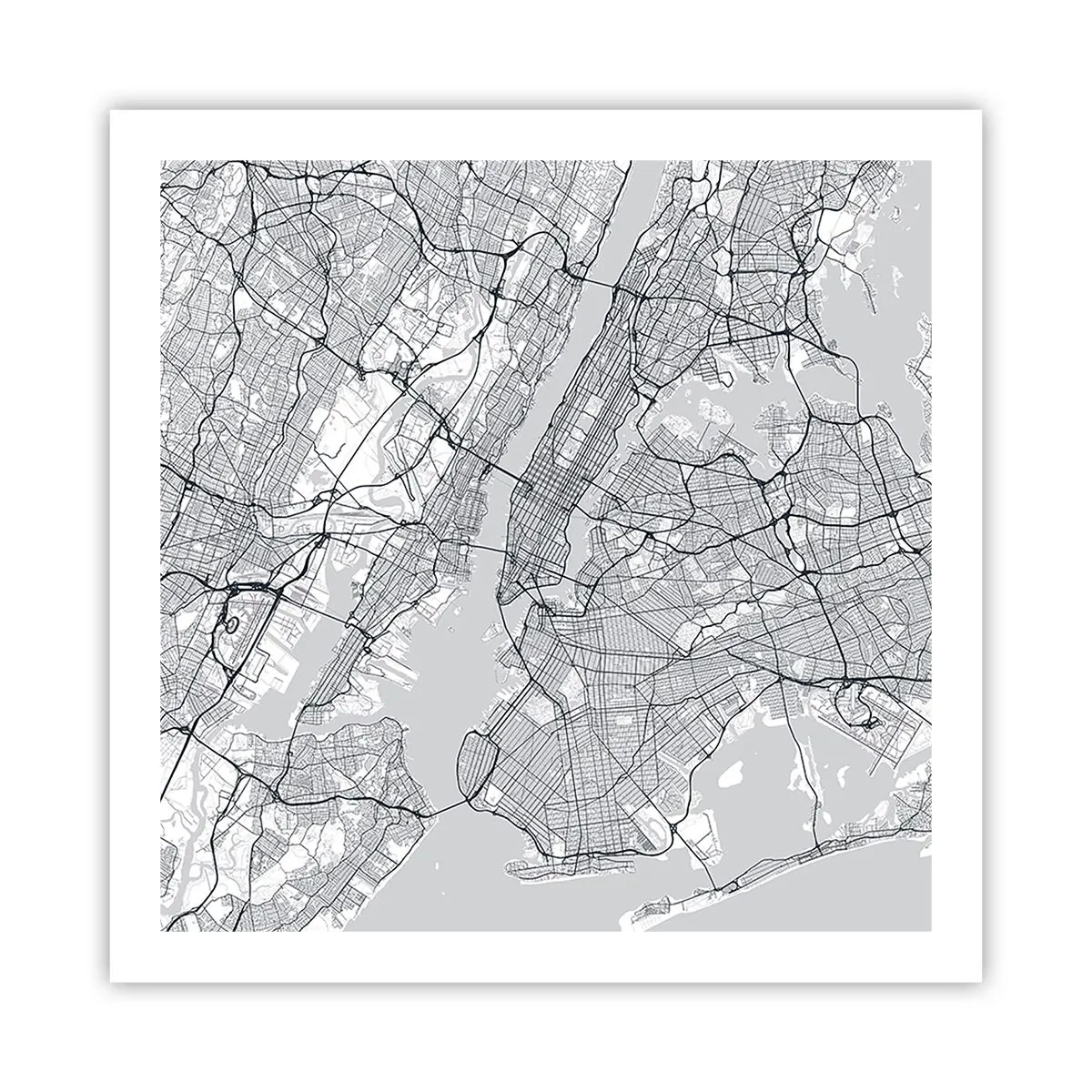 Poster - Die Anatomie einer Metropole - 60x60 cm