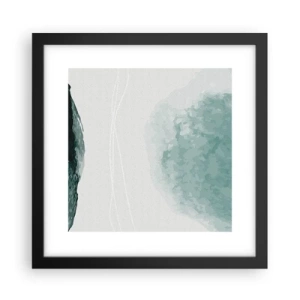 Poster in einem schwarzem Rahmen - Begegnung mit Nebel - 30x30 cm