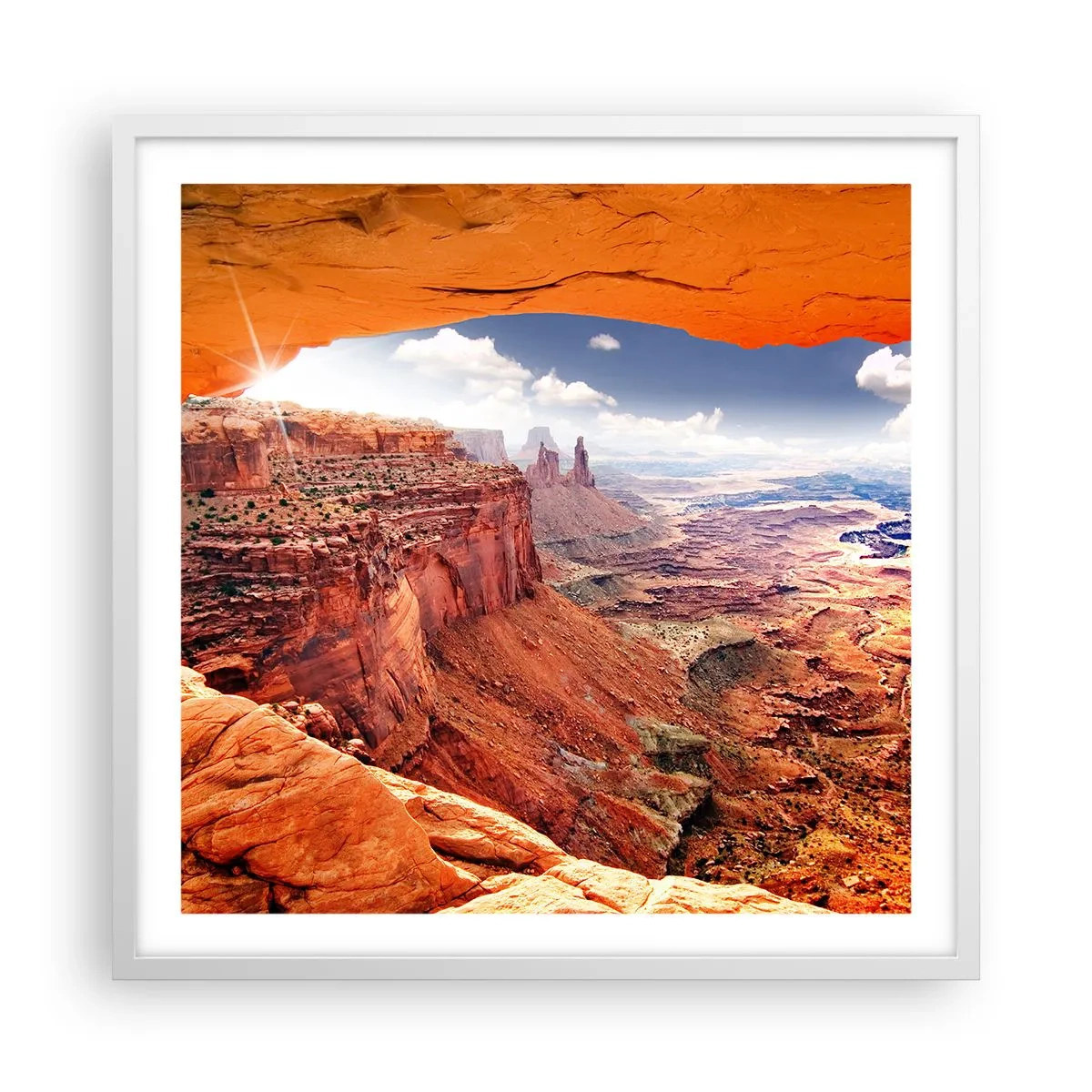 Poster in einem weißen Rahmen - Von der Natur selbst geschnitzt - 60x60 cm