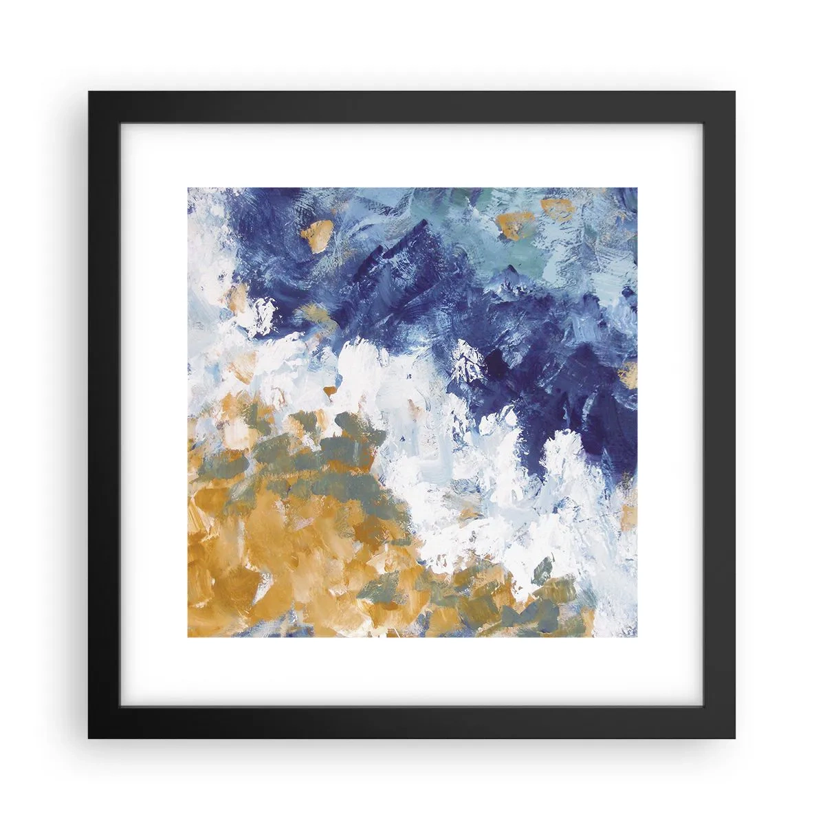 Poster in einem schwarzem Rahmen - Tanz der Naturelemente - 30x30 cm