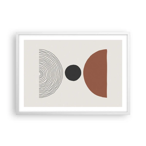 Poster in einem weißen Rahmen - Das Zentrum der Aufmerksamkeit - 70x50 cm