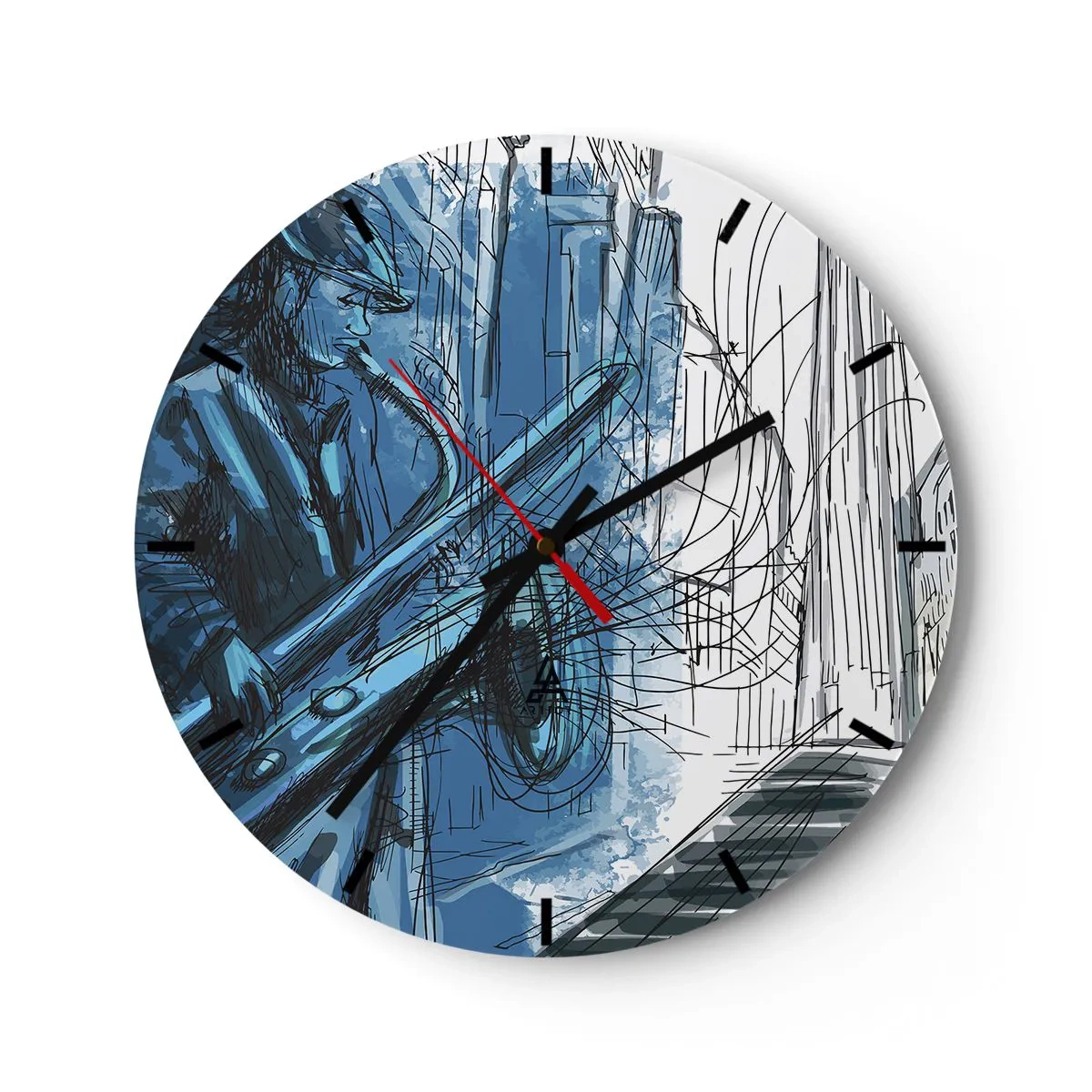 Wanduhr - Glasuhr - Urbane Rhapsodie - 40x40 cm