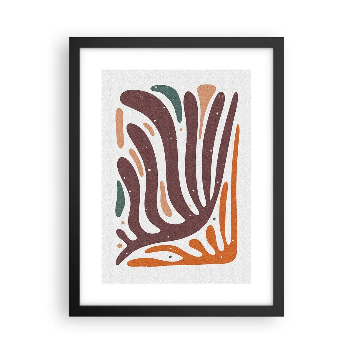 Poster in einem schwarzem Rahmen - Strahlende organische Komposition - 30x40 cm