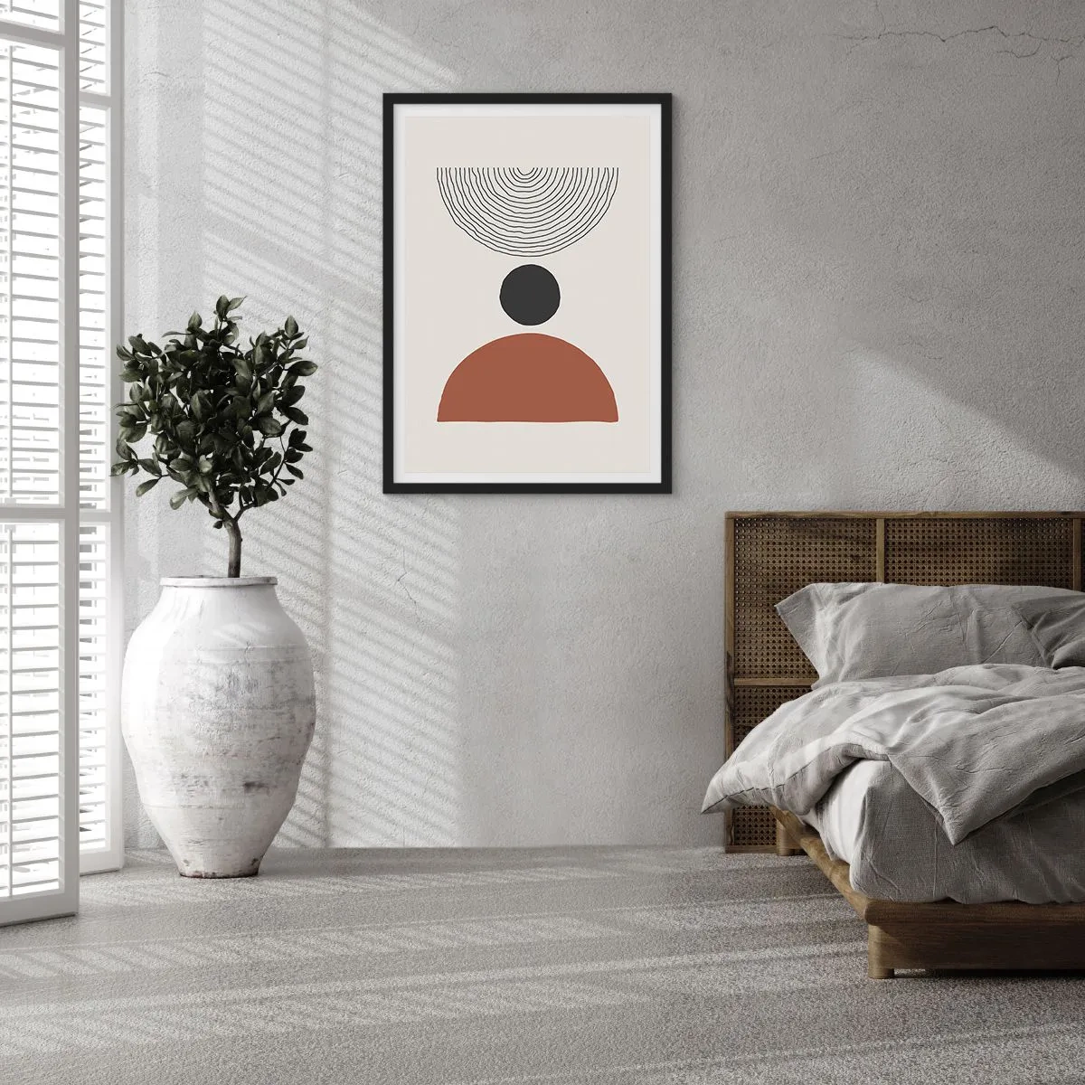 Poster in einem schwarzem Rahmen - Das Zentrum der Aufmerksamkeit - 40x50 cm