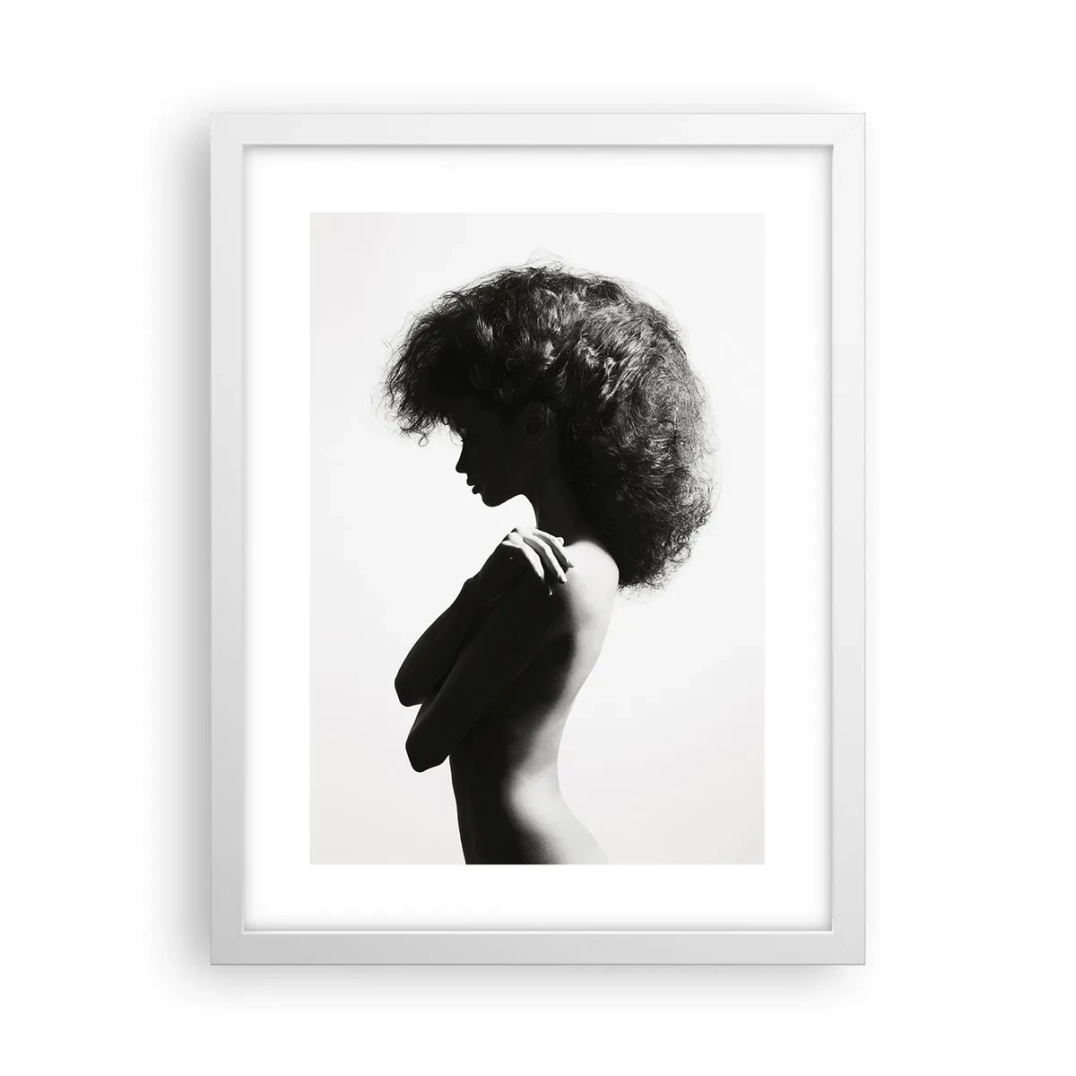 Poster in einem weißen Rahmen - Wie eine Blume auf einem schlanken Stiel - 30x40 cm