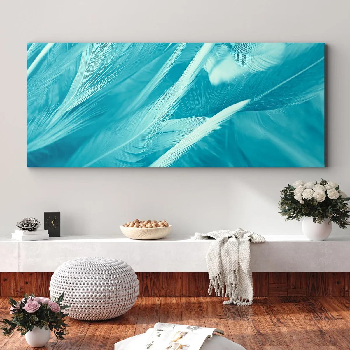 Bild auf Leinwand - Leinwandbild - In Pulver ertrinken - 90x30 cm