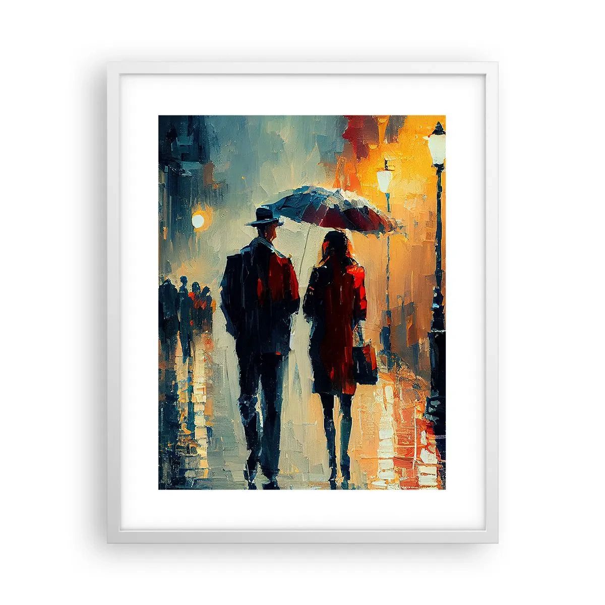 Poster in einem weißen Rahmen - Urbane Liebesgeschichte - 40x50 cm