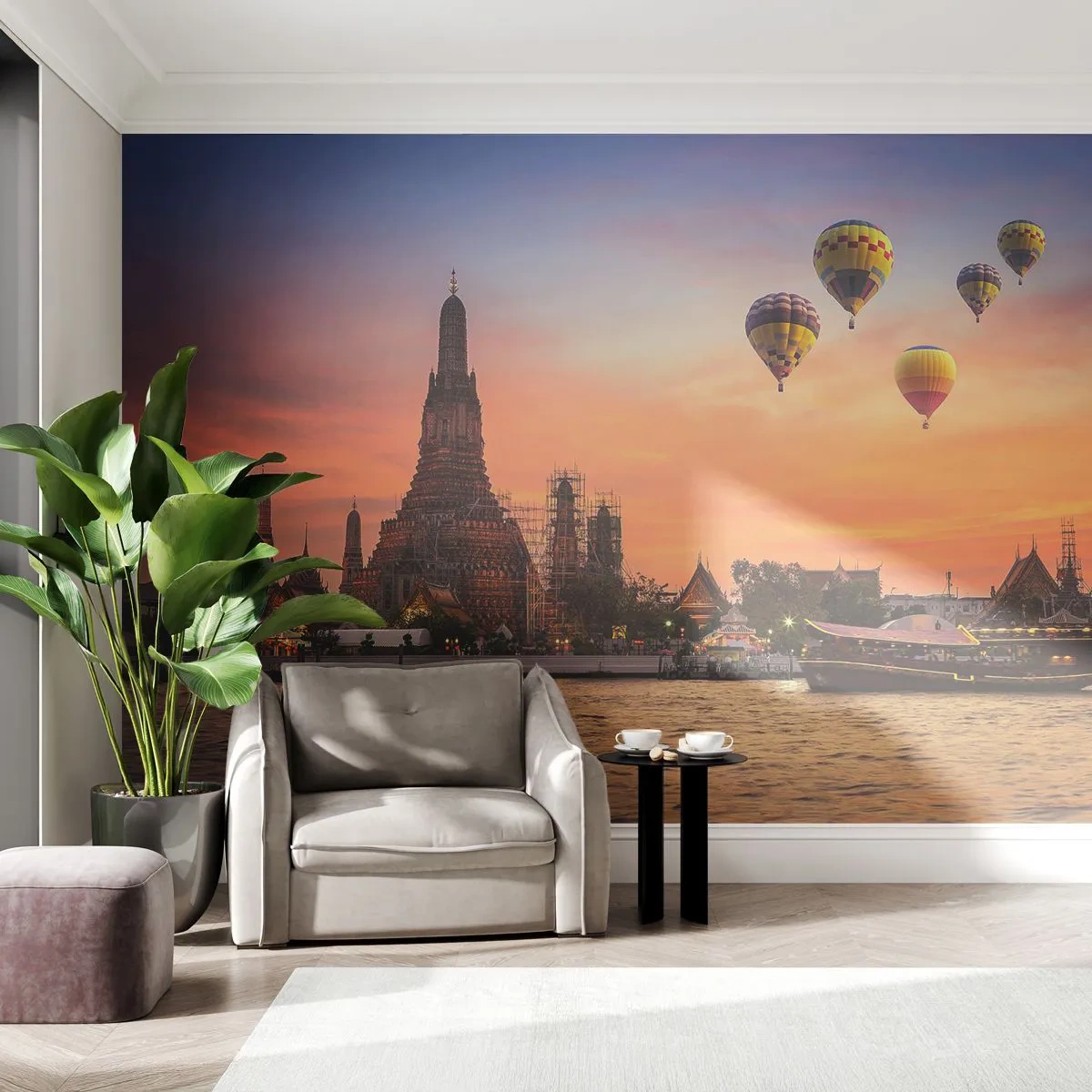 Fototapete Standard Eco - Hier werden Märchen geboren - Bangkok, Tempel der Morgenröte, Thailand - 200x140 cm