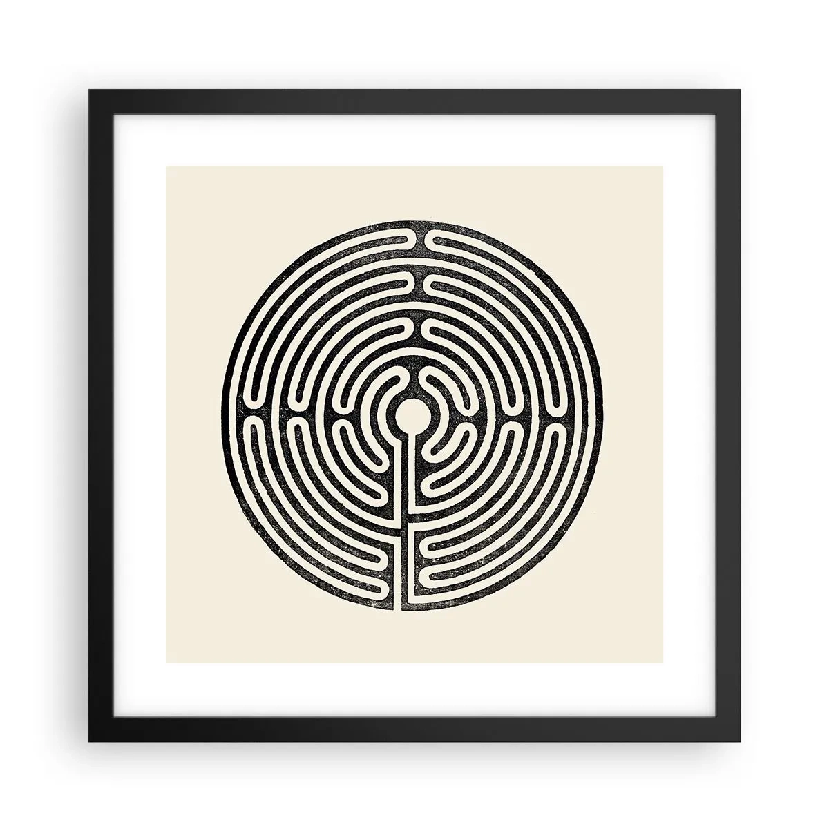 Poster in einem schwarzem Rahmen - Geheimnisvolle Ordnung - 40x40 cm