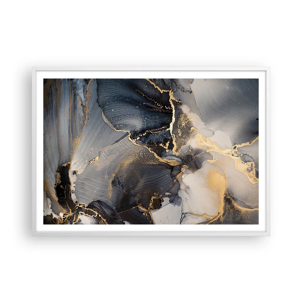 Poster in einem weißen Rahmen - Leben aus Stein - 100x70 cm