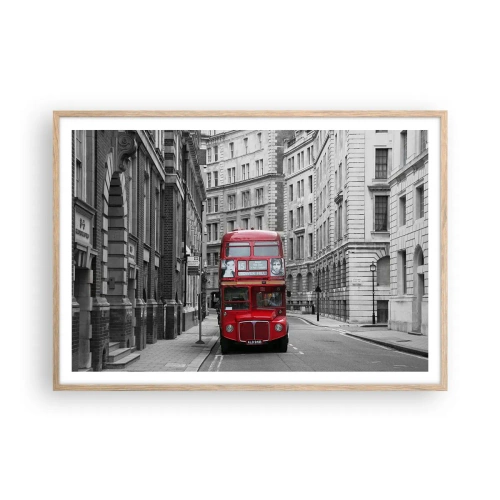 Poster in einem Rahmen aus heller Eiche - Der Alltag muss nicht grau sein - 100x70 cm