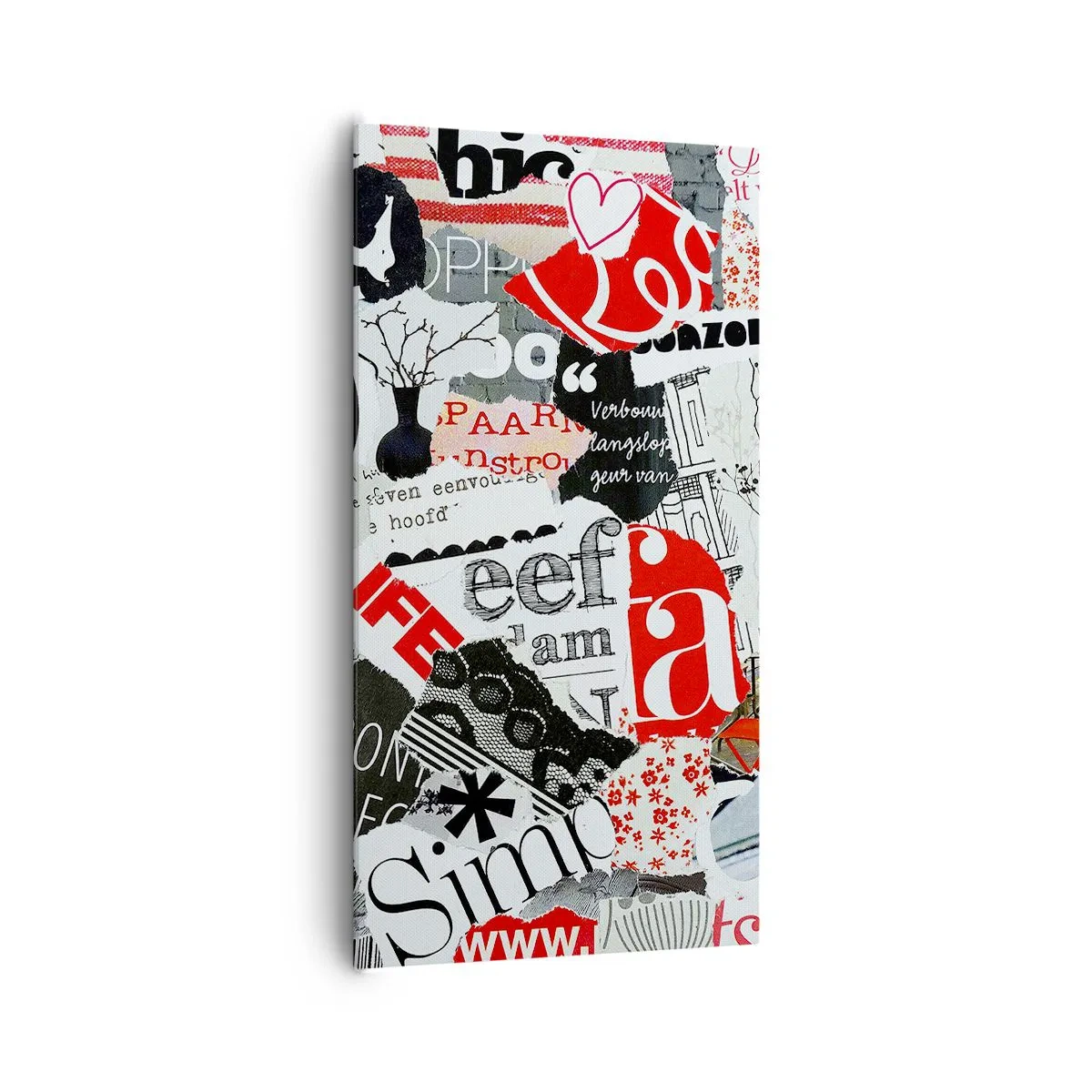 Bild auf Leinwand - Leinwandbild - Hipster-Collage - 65x120 cm