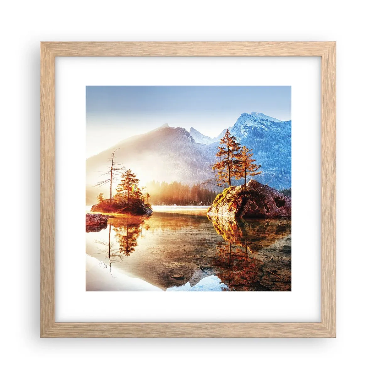 Poster in einem Rahmen aus heller Eiche - Natur in neuem Licht - 30x30 cm