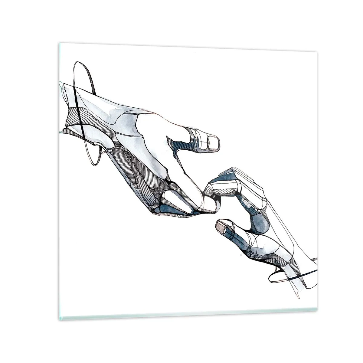 Glasbild - Bild auf glas - Eine gute Geste - 40x40 cm