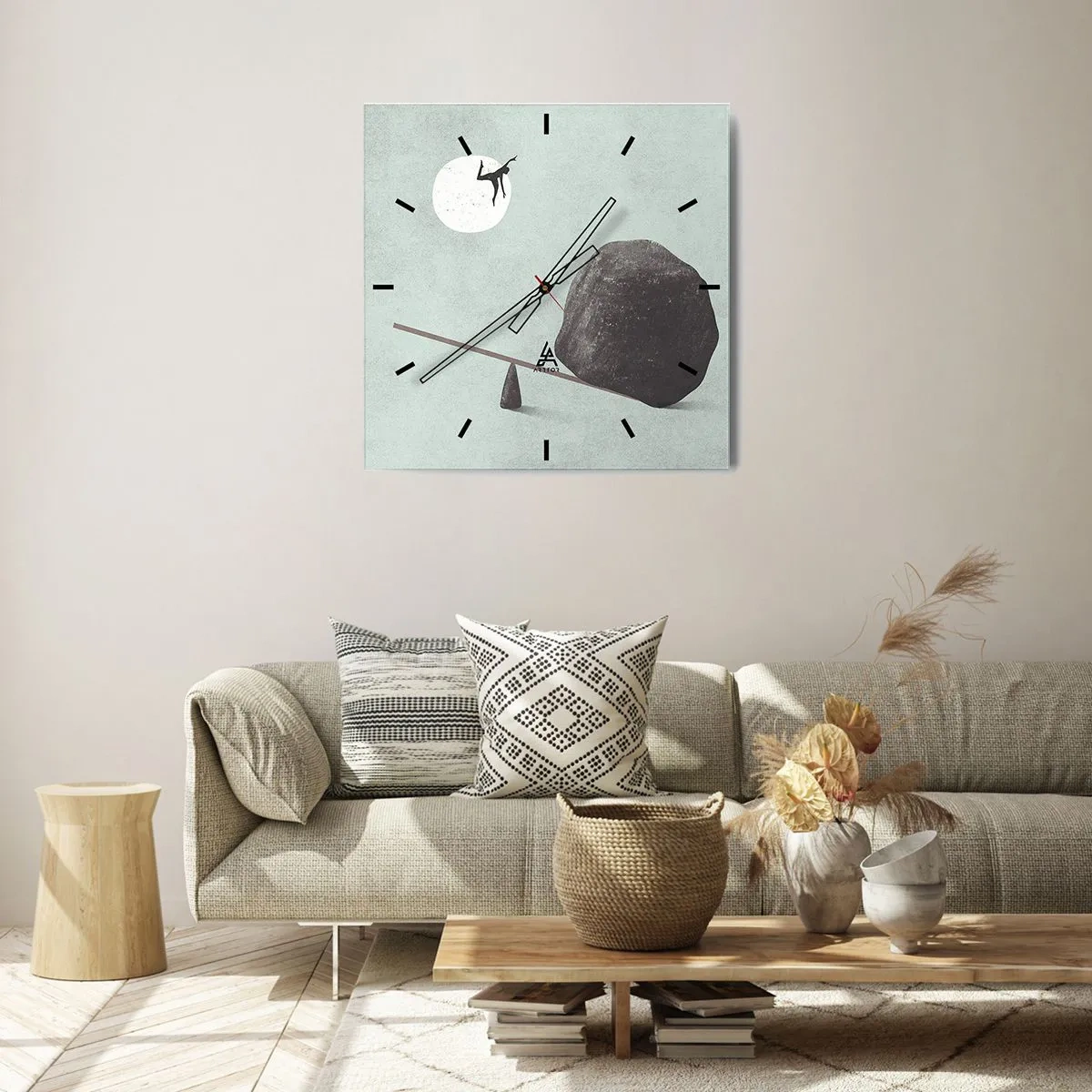 Wanduhr - Glasuhr - Erfüllte Träume - 40x40 cm