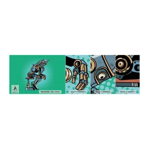 Fototapeten Muster Premium Canvas - Über der Essenz des Seins - Abstraktion, Intelligenter Roboter, Für Kinder - 100x30 cm