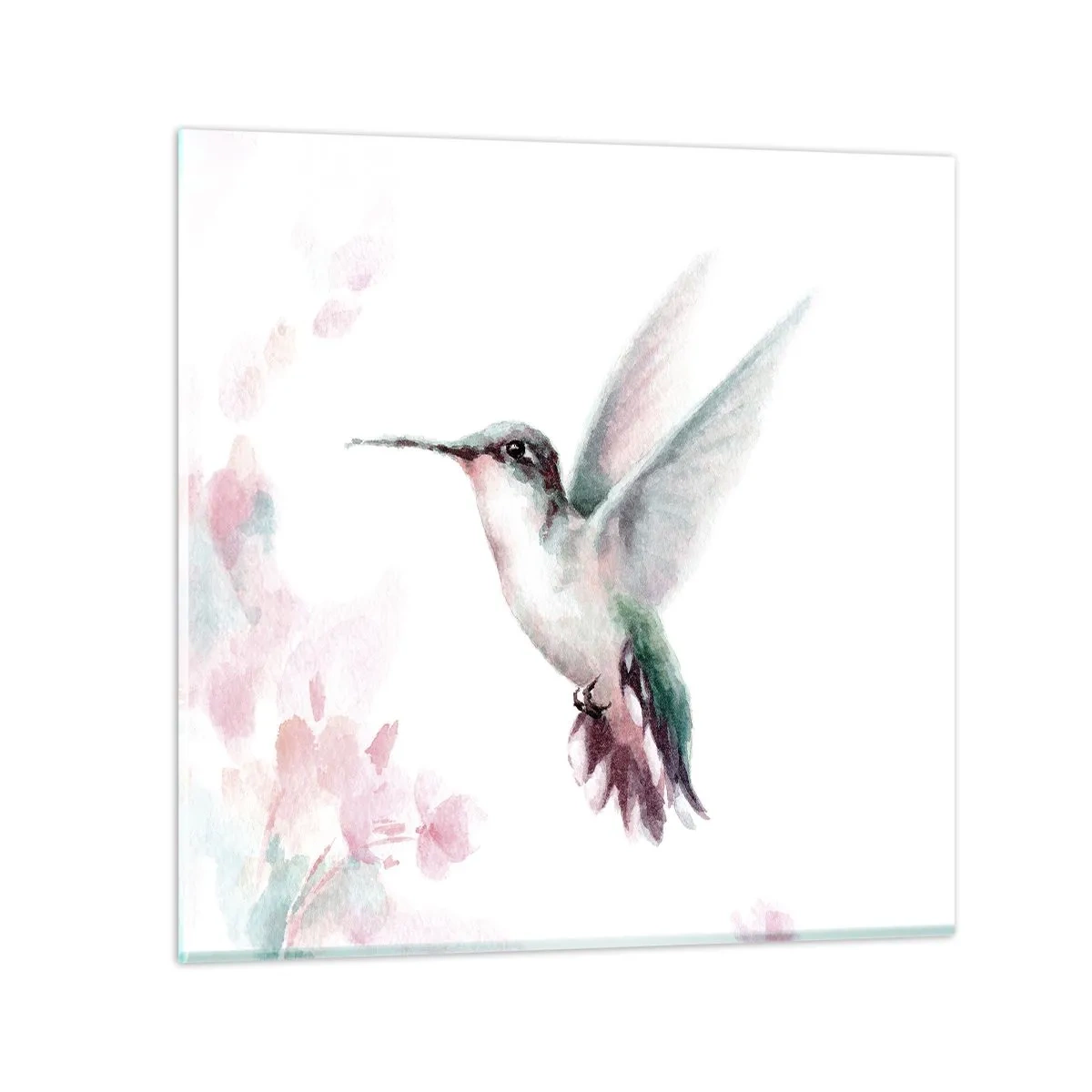 Glasbild - Bild auf glas - Im Flattern gehalten - 70x70 cm