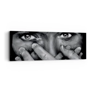 Bild auf Leinwand - Leinwandbild - Ich werde nicht sagen, wer es gemalt hat - 90x30 cm