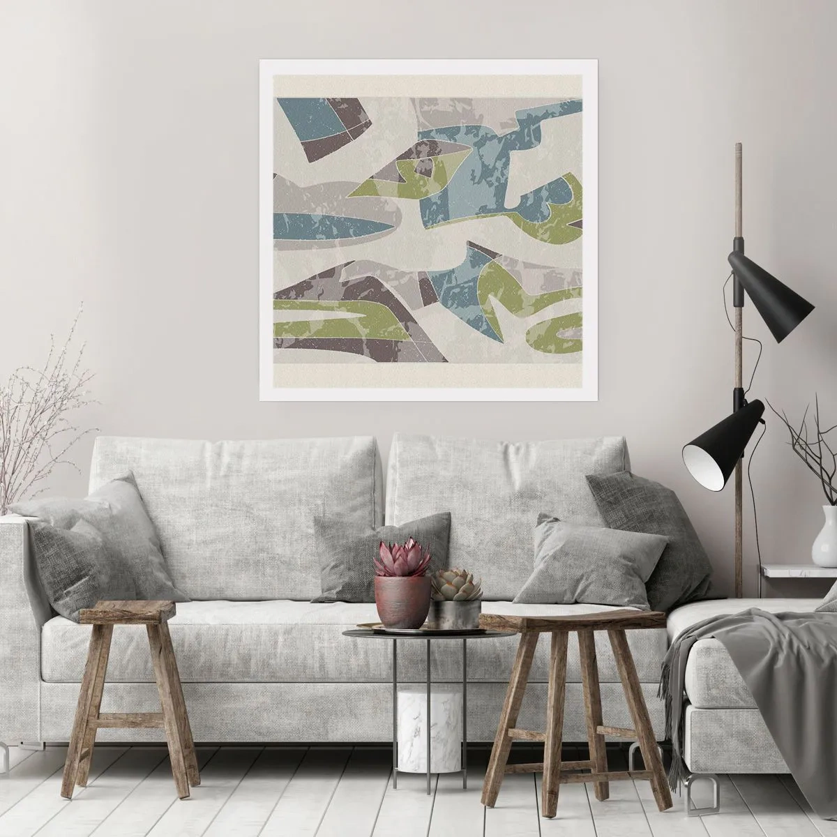 Poster - Komposition hinter dem Glas - 60x60 cm